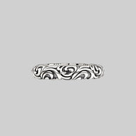 scroll detail sterling silver band ring 