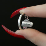 silver glass coffin ring