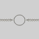silver ring choker necklace