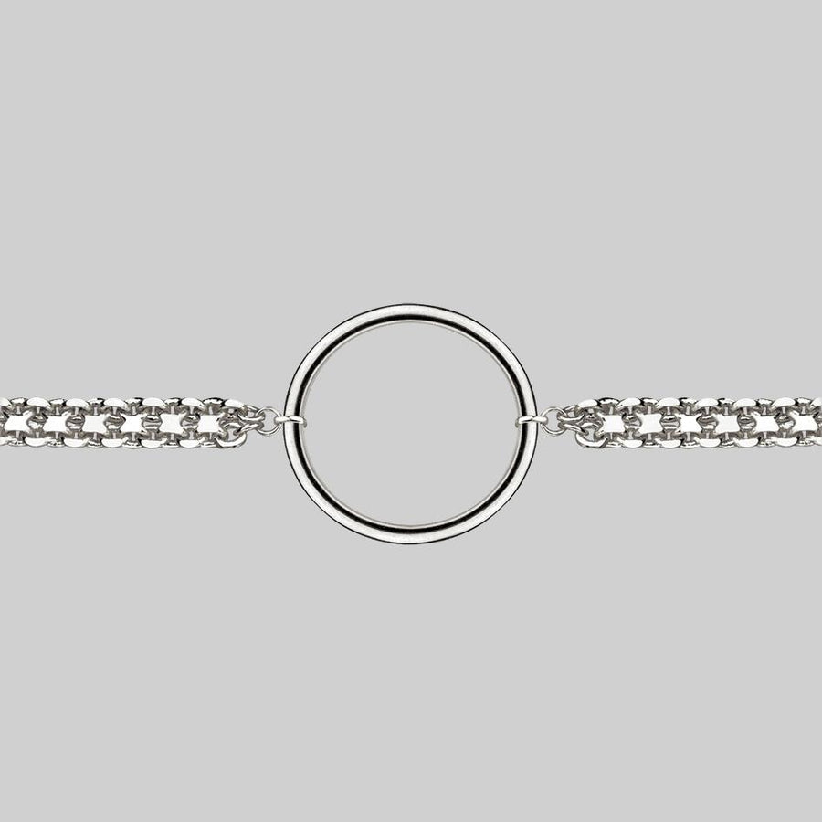silver ring choker necklace