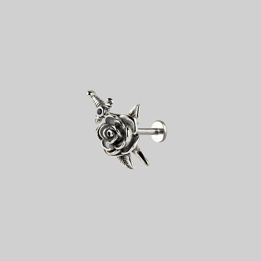 rose and dagger earring