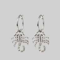 silver scorpion hoop earrings 