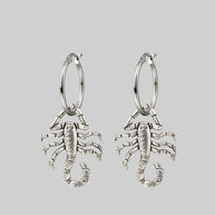 silver scorpion hoop earrings 