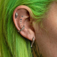 Snake ear cuff head and tail