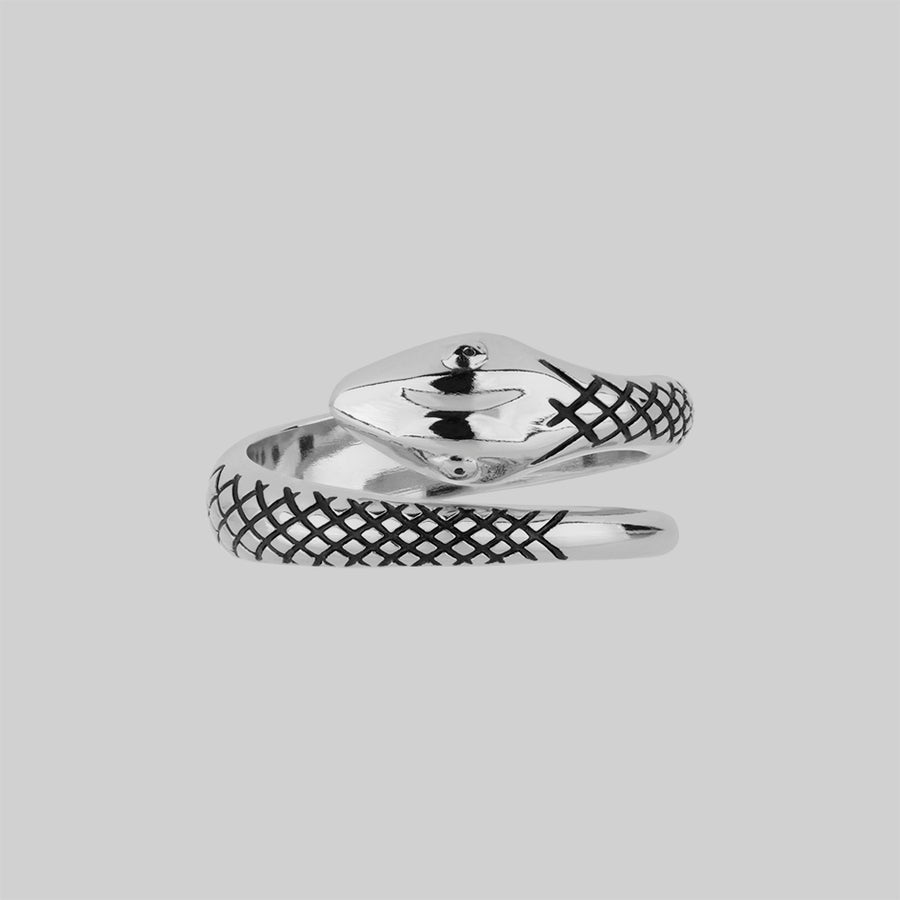 Coiled Snake Ring: Silver & Gold Plated Brass Jewelry