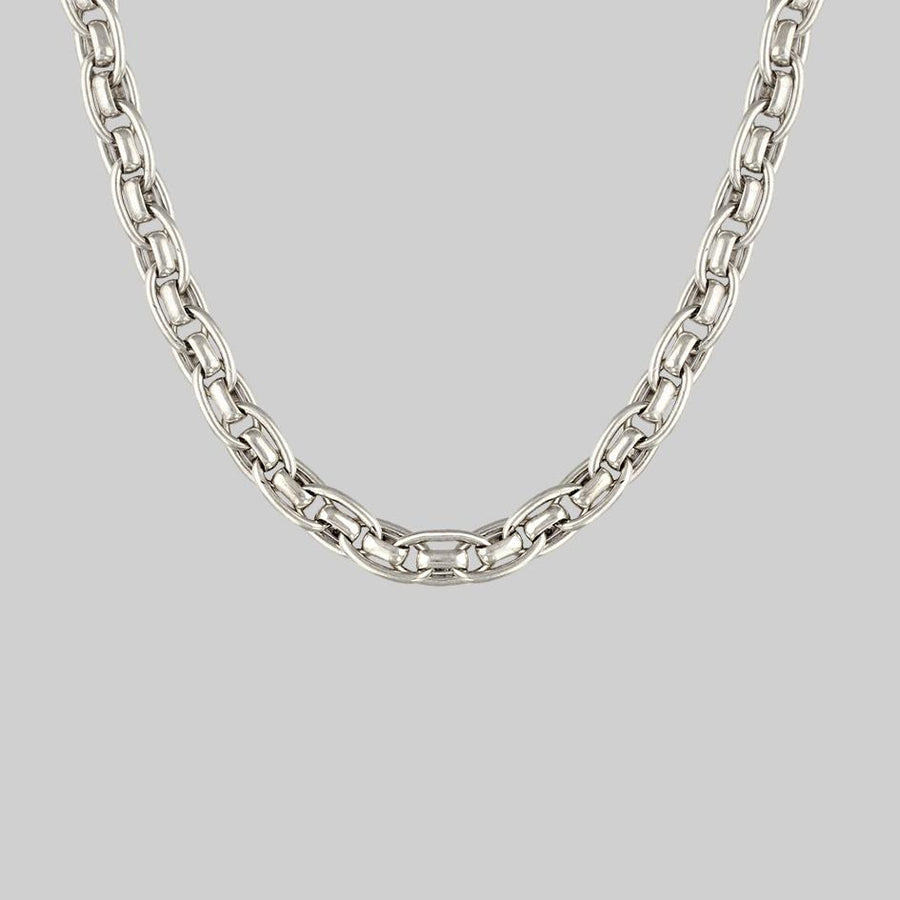 Chunky White Acrylic Abstract Necklace – Olivia Divine
