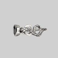 silver twisted snake ring