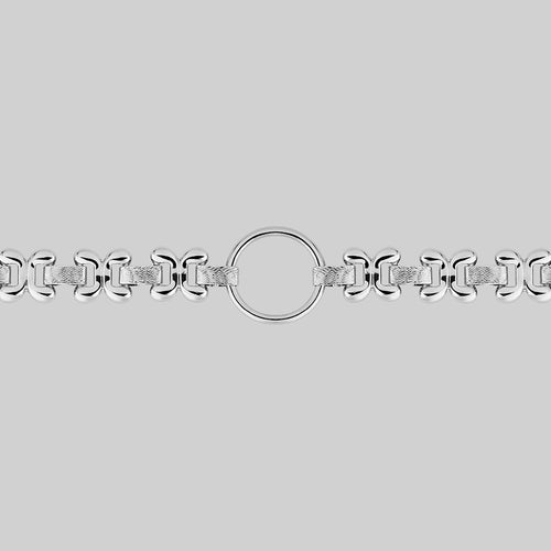 CHANGE OF HEART. Pierced Chain Drop Choker - Silver