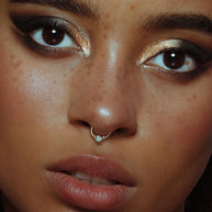 opal gemstone nose ring
