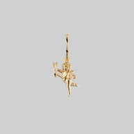 gold cherub hoop earring