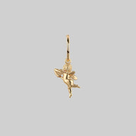 gold angel hoop earrings