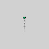 single gemstone dagger earring