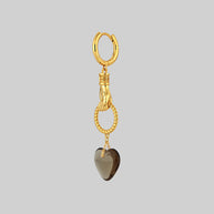 single gold hand earring