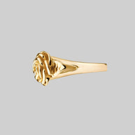 rose flower ring gold