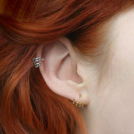 detailed skeleton gothic earrings 