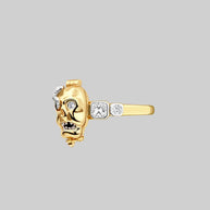 gold gothic skull ring