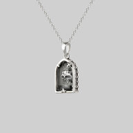 glass skull pendant necklace