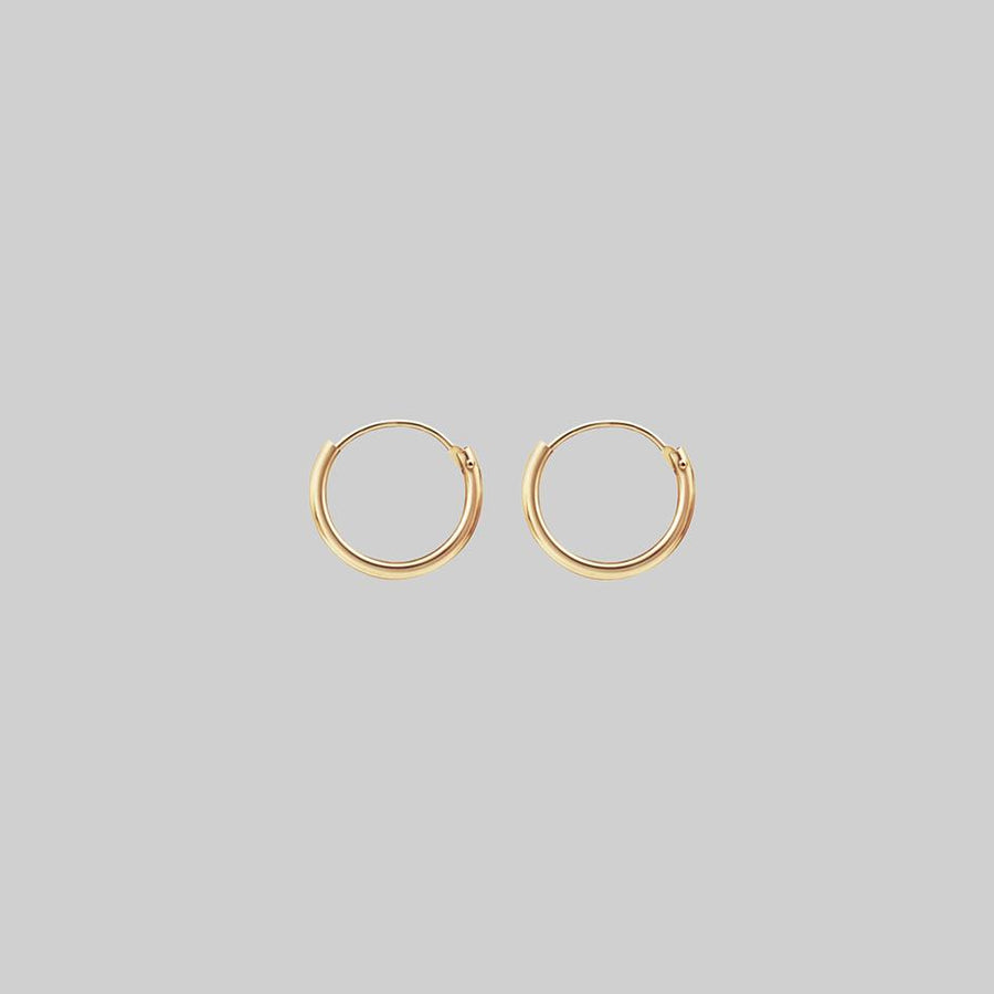 tiny gold hoop earrings