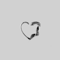 slink heart snake ring ear