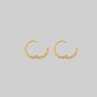 snake skin detailed clicker hoops