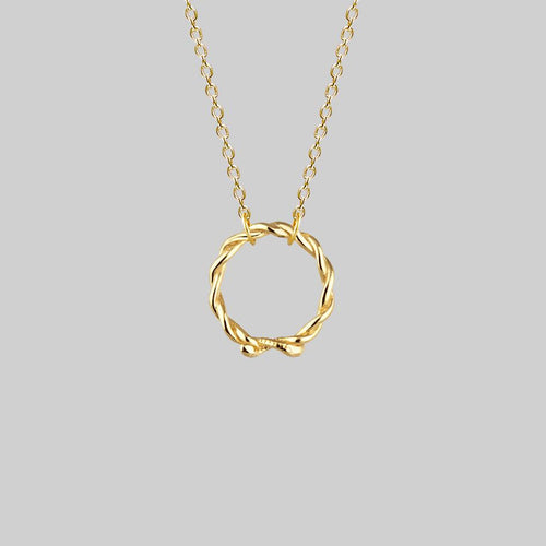LYRAE. Moon & Stars Glass Necklace - Gold