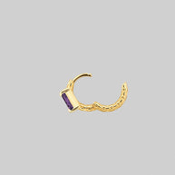 snake texture gold hoop earring 
