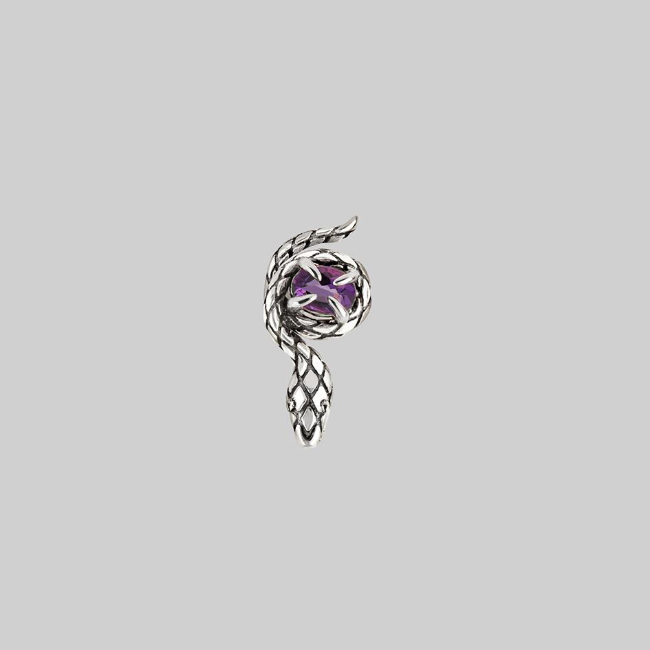 amethyst gemstone tragus stud
