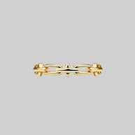 gold spike chain band ring