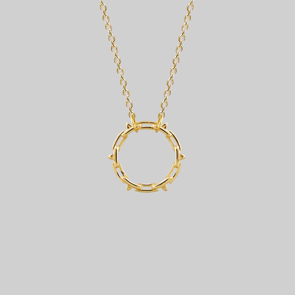 spiked chain necklace gold