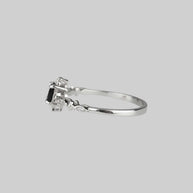 KINGDOM. Regal Black Spinel Silver Ring