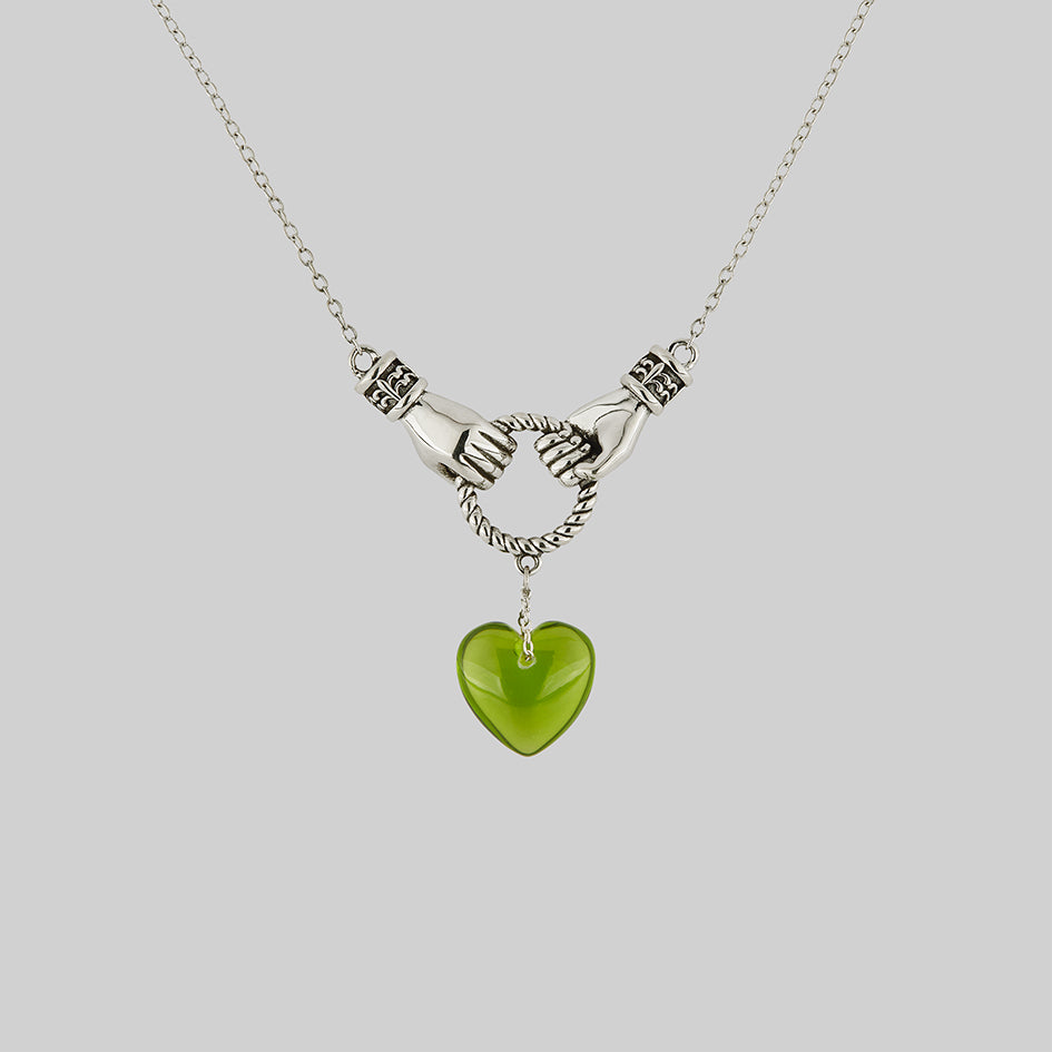 sterling silver hand necklace