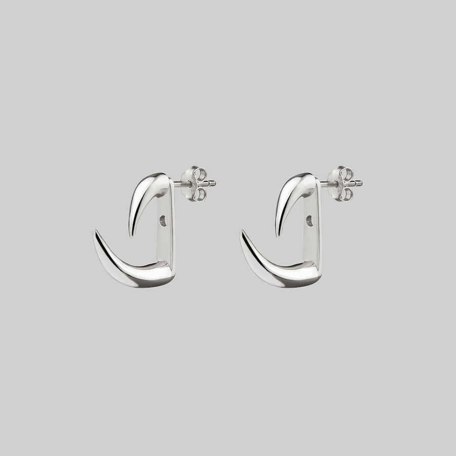 sterling silver claw earrings 