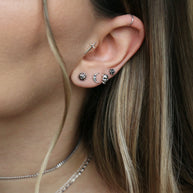 gothic skull and rose stud earrings