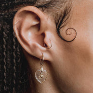 teddy glass hoop earrings 