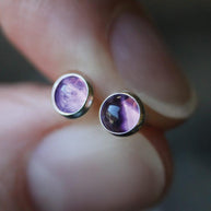 MAGICK. Amethyst Earrings  - 4mm