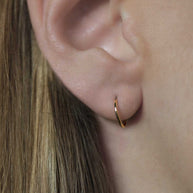 Tiny Gold Hoops - 10mm