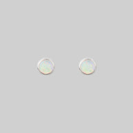 Tiny opal stud earrings