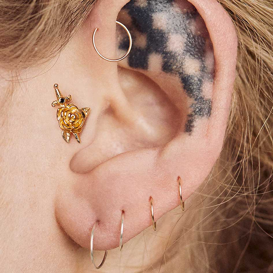 rose tragus stud earring