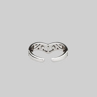 adjustable toe ring with swirl pattern 
