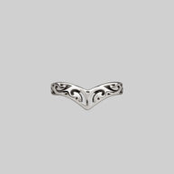 Sterling silver midi toe ring swirl design