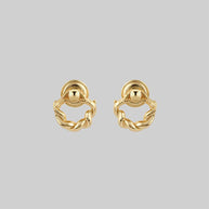 twisted snake door knocker earrings