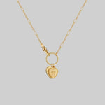 two heart necklace, sacred heart necklace gold