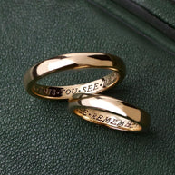 gold ring with words, poem ring