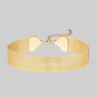 thick gold mesh choker  